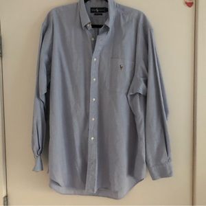 Ralph Lauren Blue Oxford Cotton Button Down Shirt - Size L